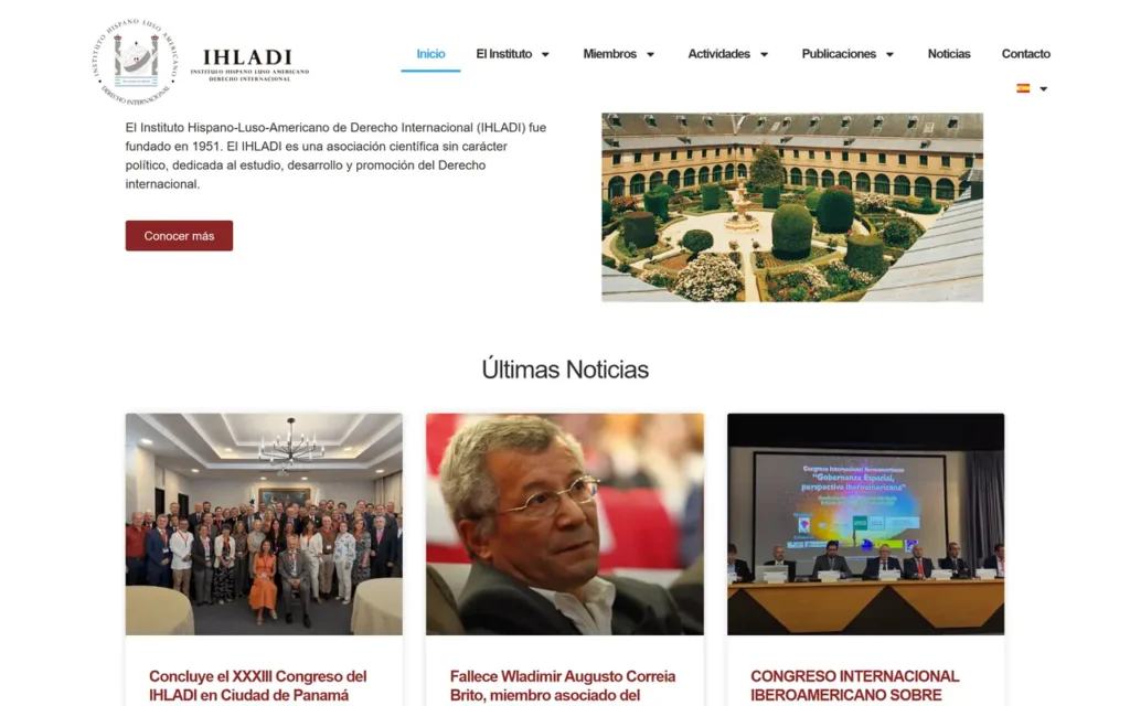 IHLADI, captura 3 del sitio